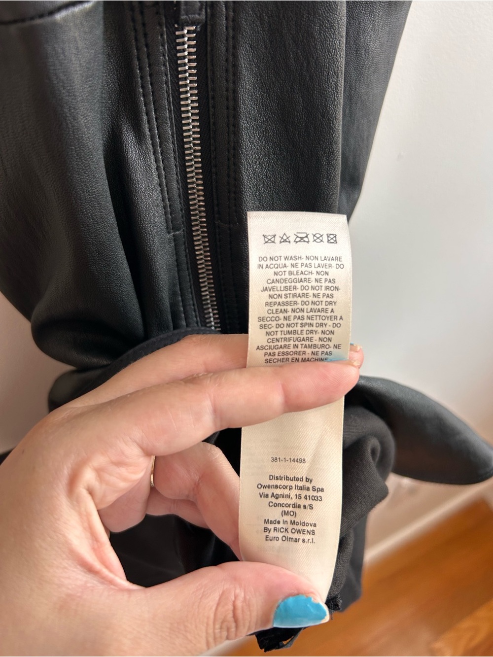 Rick Owens Black Leather Open Back Dress 8 - Picture 8 of 9